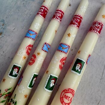 Hand Painted North Pole Letter Candles, 2 of 4