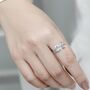 Sterling Silver Adjustable Feather Ring, thumbnail 1 of 4