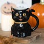 Black Cat Mug Christmas Cat Gift Coffee Mug, thumbnail 5 of 6