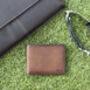 Personalised Brown English Leather Card Wallet Gift, thumbnail 8 of 8