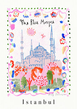 Blue Mosque, Istanbul Turkish Landmark Travel Print, 2 of 3