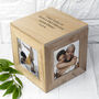 Dad's Personalised Oak Photo Cube Keepsake Box, thumbnail 1 of 5