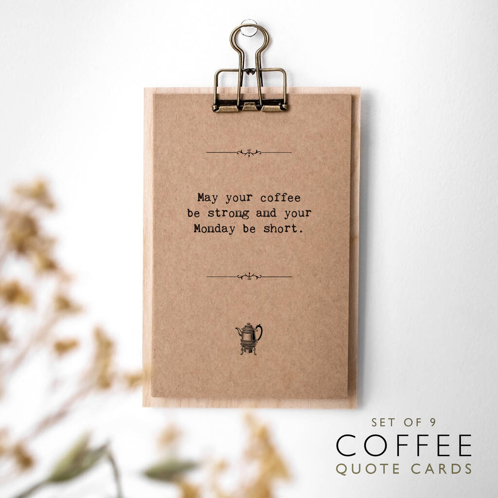 Coffee Lover Gift; Coffee Quote Cards, 1 of 8