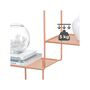 Rose Gold Industrial Metal Round Floating Shelf, thumbnail 2 of 7