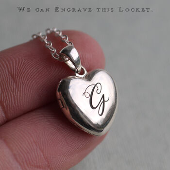 Sterling Silver Small Heart Locket Necklace, 4 of 11