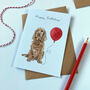 Golden Cocker Spaniel Dog Birthday Card, thumbnail 2 of 2