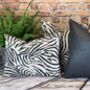 Zebra Print Linen Mix Cushion, thumbnail 5 of 12