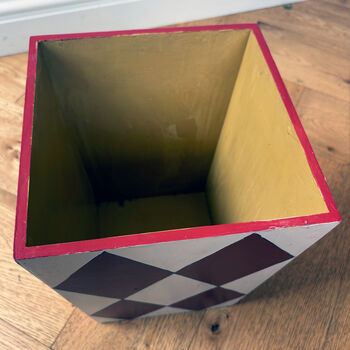'Horsing Around': Hand Painted Original Bin/Basket, 8 of 9