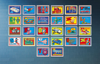 The Illustrated Alphabet Of Tin Toys Prints, 2 of 12