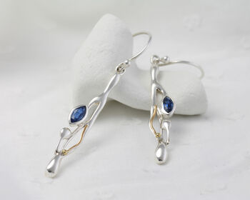 Sterling Silver Kyanite Drop Earrings, 5 of 8