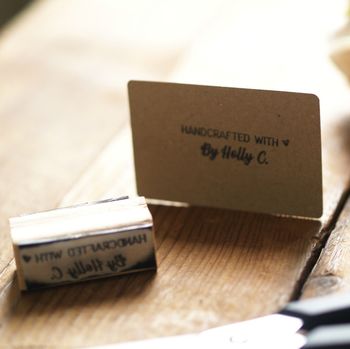 Handcrafted By Personalised Rubber Stamp, 3 of 3