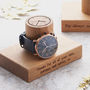 Personalised Gent's Solid Oak Watch Stand, thumbnail 7 of 12