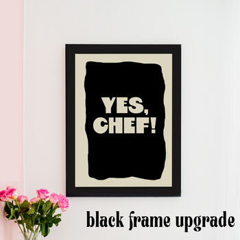 Yes Chef! Chef Typography Kitchen Print, 2 of 6