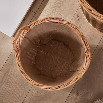 Unpeeled Log Basket With Lining, 7 of 10