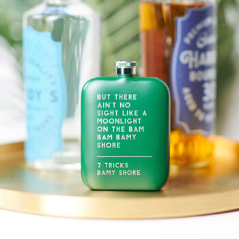 Personalised Song Lyric Hip Flask, 5 of 9