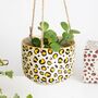 Leopard Pattern Hanging Planter Mothers Day Gift, thumbnail 1 of 3