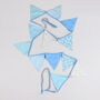 G Decor Blue And White Patterned Cloth Bunting, thumbnail 7 of 8