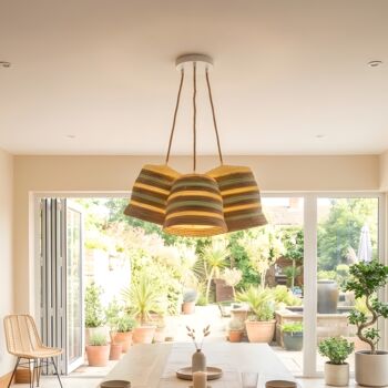 Natural Seagrass Triple Cluster Pendant Light, 4 of 4