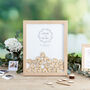 Simple Elegance Wreath Drop Top Frame Guest Book, thumbnail 1 of 4