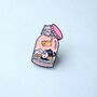 Cats Happy Pill Enamel Pin Badge, thumbnail 2 of 4