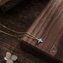 Tiny Blue Opal Four Point Star Pendant Necklace, thumbnail 7 of 12