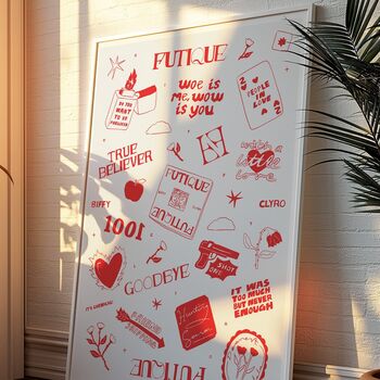 Biffy Clyro 'Futique' Flash Sheet Album Art Print, 4 of 4