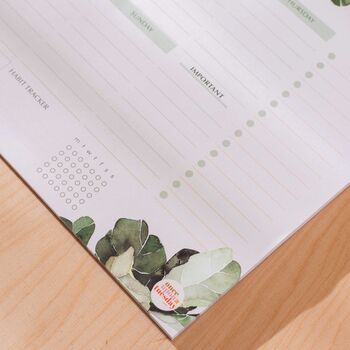 A4 Tropical Greenery Weekly Planner Pad, 2 of 6