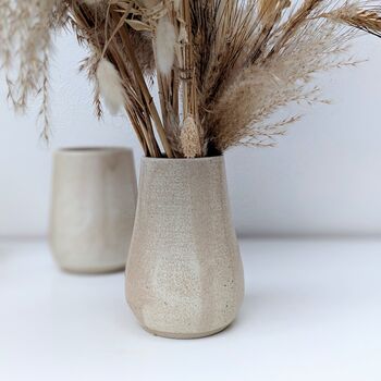 Handmade Ceramic Vase In Oatmeal, 2 of 2