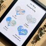 Wedding Gifts Personalised Location Maps Print Met Engaged Married, thumbnail 6 of 10
