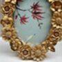 Elegant Gold Oval Floral Photo Picture Frame Holder 4x6 15x10cm Portrait Size, thumbnail 7 of 8
