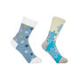 Peace Blue And Jigsaw Blue Women's Socks Bundle, thumbnail 1 of 6