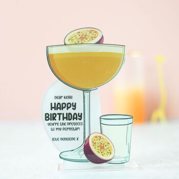 Personalised Cocktail Card, Pornstar Martini, 3 of 7