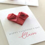 Personalised Valentine's Day Origami Heart Card, thumbnail 4 of 5