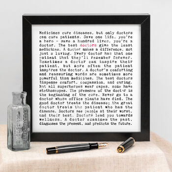 Doctor Quotes Print, Doctor Graduation Gift, 3 of 10