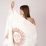 White With Teracotta Sun Organic Cotton Peshtemal Towel, thumbnail 4 of 5