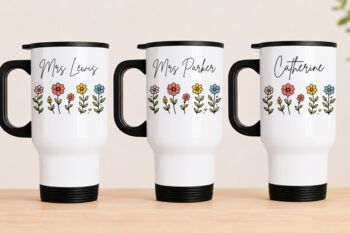 Floral Teacher Travel Mug, 2 of 3
