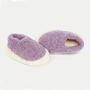 Two Tone Wool Fleece Slippers, thumbnail 3 of 5