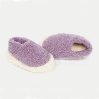 Two Tone Wool Fleece Slippers, 3 of 5