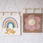 Set Of Two Punchneedle Personalised Wall Art, thumbnail 1 of 5