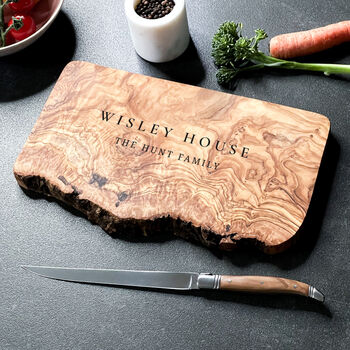 Personalised Olive Wood Cheese Board, 3 of 11