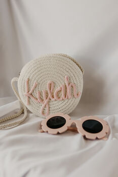 Personalised Straw Bag For Girls And Toddlers, 2 of 8