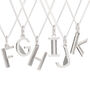 Sterling Silver Art Deco Initial Necklace, thumbnail 6 of 10