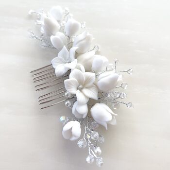 Floral Wedding Hair Comb, 3 of 6