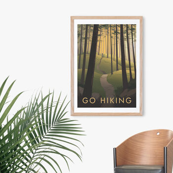 Go Hiking Travel Poster Art Print, 4 of 8