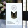 Black Cat Club Enamel Lapel Pin Badge, thumbnail 1 of 9