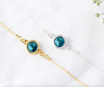 Birthstone Bracelet – Silver Or Gold Birthday Gift For Her, 2 of 7
