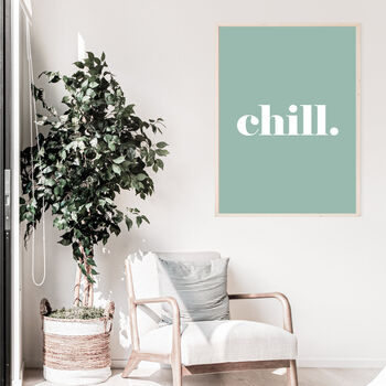 Chill Bold Typographic Word Art Print, 7 of 7