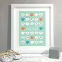 Tea Party Baby Shower Personalised Guest Book Print, thumbnail 1 of 5