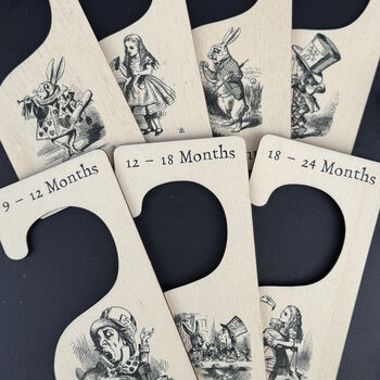 Alice Themed Baby Clothes Hanger Dividers X Seven, 5 of 6