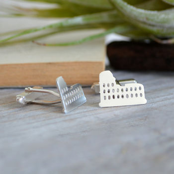 Colosseum Cufflinks In Sterling Silver, 2 of 3